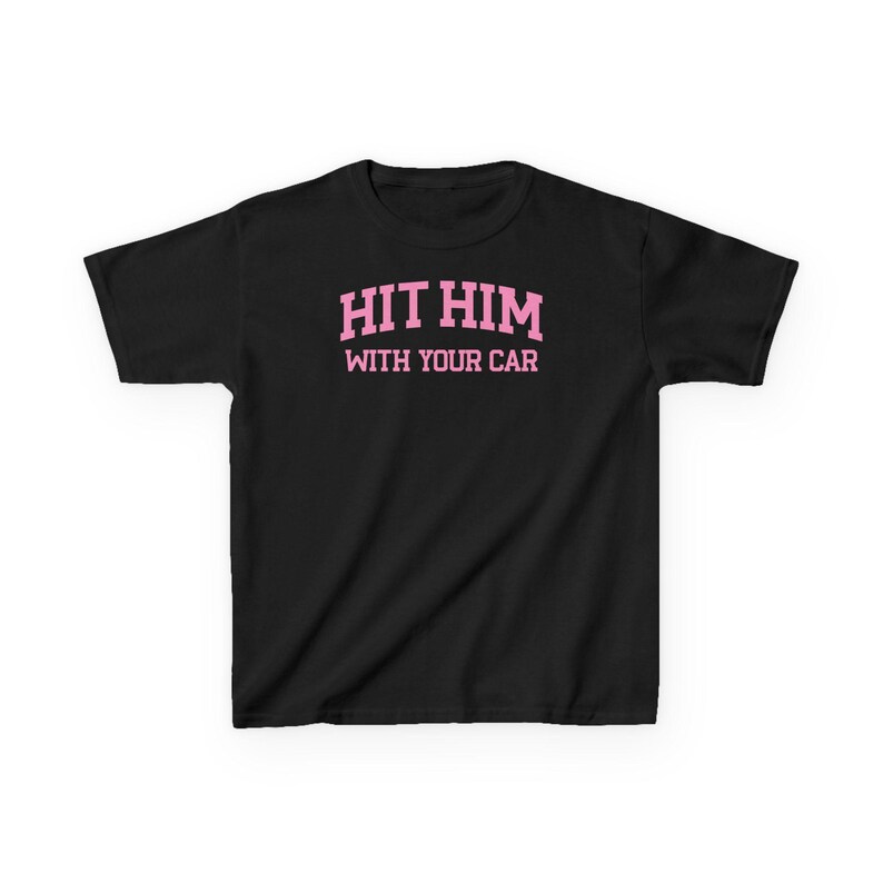 Camiseta de bebé "Golpéalo con tu coche" para mujer, camiseta de bebé Y2K, regalo divertido para niñas, camiseta femenina imagen 6