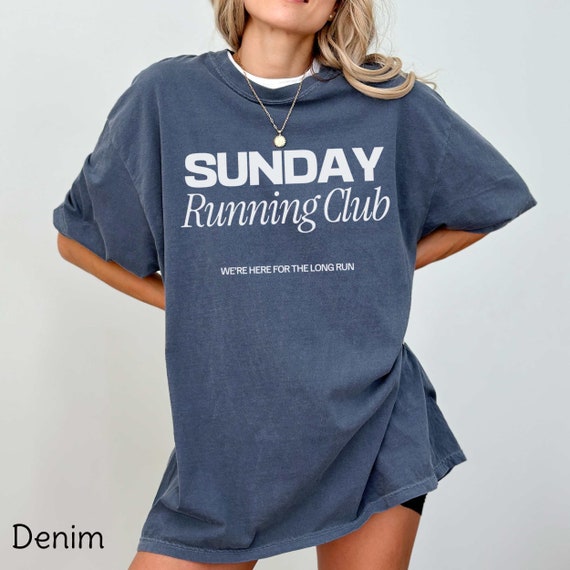 Running Club Sports T-shirt, Weekend Run Shirt, Athletic Workout Top, Sunday Sporty Shirt, Exercise Apparel, Aesthetic Leisure Shirt