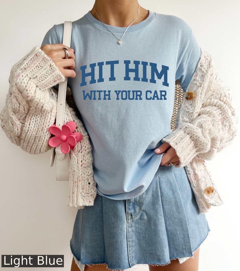 Camiseta de bebé "Golpéalo con tu coche" para mujer, camiseta de bebé Y2K, regalo divertido para niñas, camiseta femenina imagen 5
