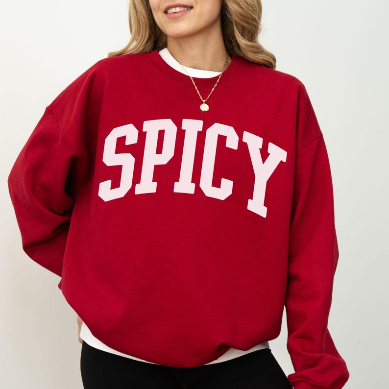 Spicy Sweatshirt, Funny Sassy Saying Sweater For Women image 4