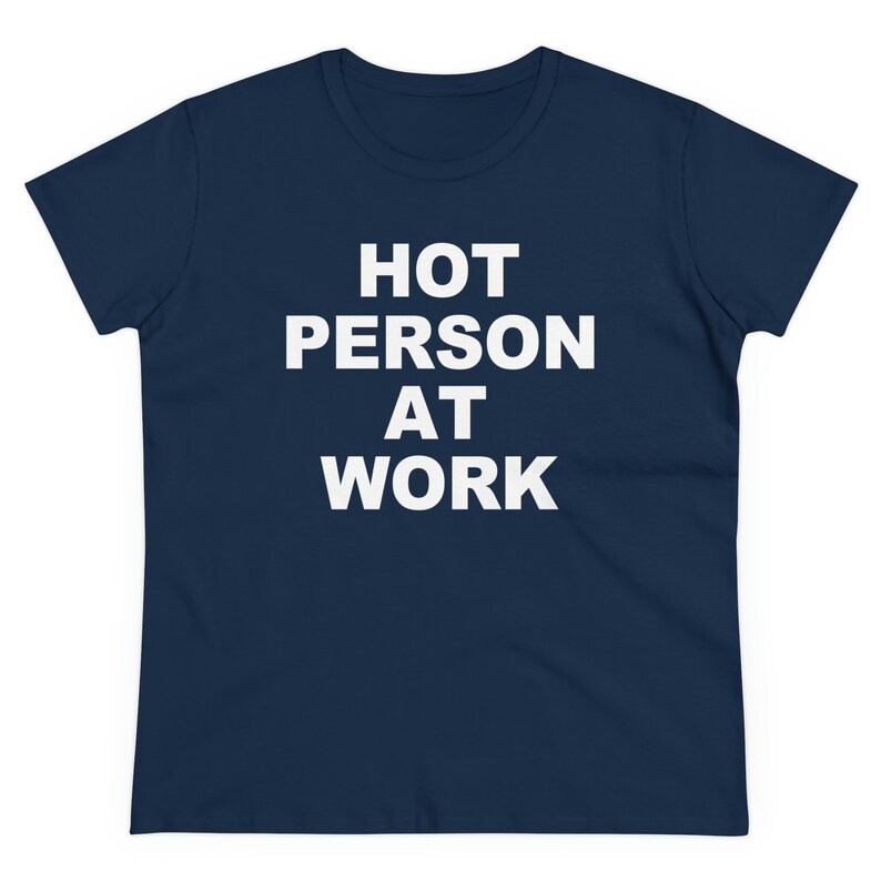 Hot Person at Work Y2K Baby Tee Funny Slogan Text Tshirt Etsy