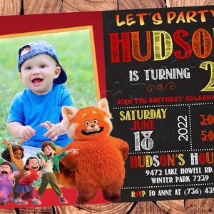 Turning Red Einladung Turning Red Geburtstag Turning Red Party Turning Red Invite Turning Red Invites Turning Red Card Turning Red Printable