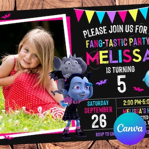 Vampirina Invitation Vampirina Birthday Invitation Vampirina Party Vampirina Invites Vampirina Editable Invitation Digital Printable File