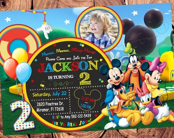 Mickey Mouse Clubhouse Invitation Mickey Mouse Invitation Mickey Mouse Clubhouse Birthday Mickey Mouse Birthday Mickey Mouse Clubhouse Party