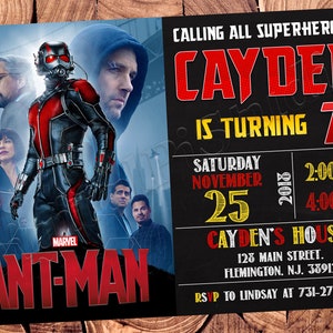 Invitación de Ant-Man Cumpleaños de Ant-Man Fiesta de Ant-Man Invitación de Ant-Man Cumpleaños de Ant-Man Fiesta de Ant-Man Invitación de Ant-Man Ant-Man Imprimible