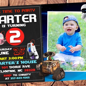 Wall E Invite Wall E Geburtstagseinladung Wall E Party Wall E lädt Wall E Card Wall E Invite Wall E Digital Card