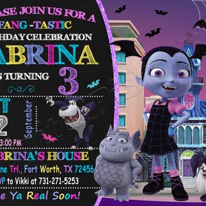 Vampirina Einladung Vampirina Geburtstagseinladung Vampirina Party Vampirina lädt Vampirina ein druckbare Vampirina digitale Vampirina Karte