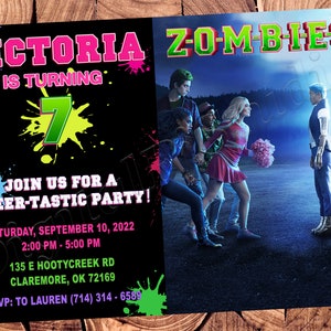 Invitation de zombies Invitation d'anniversaire de zombies Fête de zombies Invitation de zombies Zombies Invitation de zombies Carte imprimable numérique