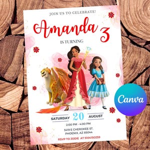 Elena of Avalor Invitation Elena Birthday Invitation Elena of Avalor Party Elena of Avalor Editable Invitation Digital Printable File