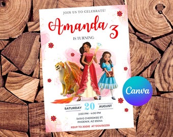 Elena of Avalor Invitation Elena Birthday Invitation Elena of Avalor Party Elena of Avalor Editable Invitation Digital Printable File
