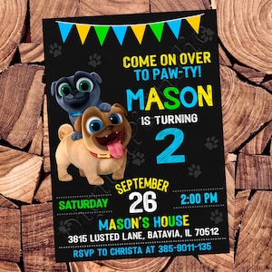 Puppy Dog Pals Invitation Puppy Dog Pals Birthday Invitation Puppy Dog Pals Party Puppy Dog Invitation Puppy Dog Birthday Puppy Dog Party