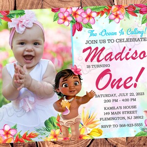 Baby Moana einladen Baby Moana Geburtstagseinladung Baby Moana Party Baby Moana einladen Baby Moana einlädt