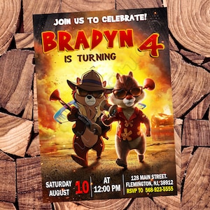 Invitation Chip N Dale Invitation Chip and Dale Anniversaire Chip N Dale Fête Chip N Dale Invitation Chip N Dale Invitations Chip N Dale