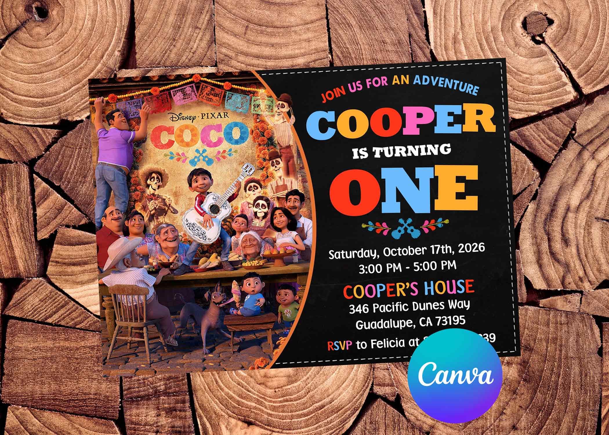 Coco Invitation Coco Birthday Invitation Fiesta Invitation Coco Party ...