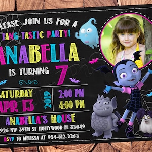 Vampirina Einladung Vampirina Geburtstagseinladung Vampirina Party Vampirina lädt Vampirina ein druckbare Vampirina digitale Vampirina Karte