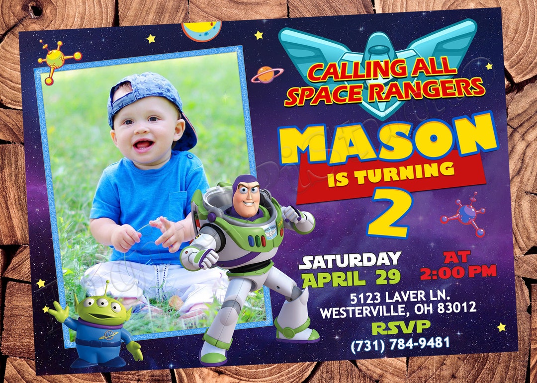 Buzz Lightyear Invitation Buzz Invitation Toy Story 4 Invitation Toy