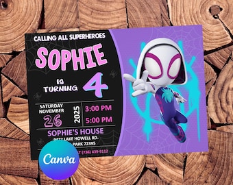 Spidey and his Amazing Friends Invitation Spidey Birthday Invitation Spidey Invites Spidey Party Editable Invitation