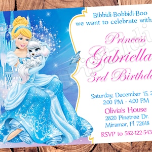 Cinderella Einladung Prinzessin Cinderella Einladung Prinzessin Cinderella Geburtstag Prinzessin Cinderella Party Cinderella einladen