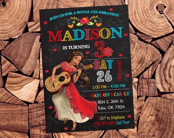 Elena of Avalor Invitation Elena Invitation Elena of Avalor Birthday Princess Elena Birthday Invitation Elena of Avalor Party