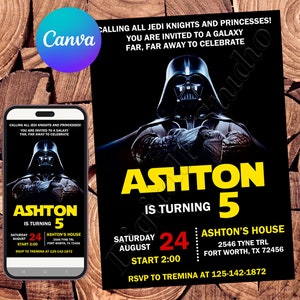 Star Wars Invitation Star Wars Birthday Invitation Star Wars Party Star Wars Editable Invitation Star Wars Digital Invitation