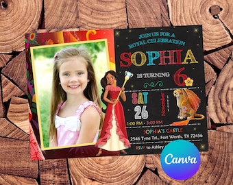 Elena of Avalor Invitation Elena Birthday Invitation Elena of Avalor Party Elena of Avalor Editable Invitation Digital Printable File