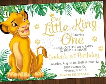 LION KING PERSONALISED INSIDE OUTSIDE HANDMADE CARD BIRTHDAY ANNIVERSARY OPEN 