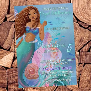 Little Mermaid Invitation Ariel Invitation Little Mermaid Birthday Invitation Princess Invitation Ariel Birthday Ariel Party Digital File