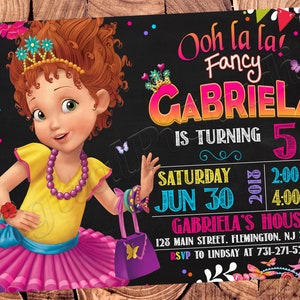 Convite Fancy Nancy Convite de Aniversário Fancy Nancy Festa Fancy Nancy Convite Fancy Aniversário Festa Fancy