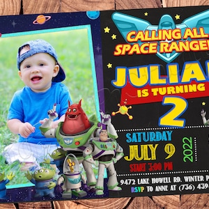 Invitation Buzz l'Éclair Invitation Buzz Invitation Toy Story Anniversaire Buzz l'Éclair Fête Buzz l'Éclair