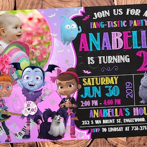 Vampirina Einladung Vampirina Geburtstagseinladung Vampirina Party Vampirina lädt Vampirina ein druckbare Vampirina digitale Vampirina Karte