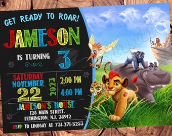 The Lion Guard Invitation Lion King Invitation The Lion Guard Birthday Invitation The Lion Guard Party Lion King Birthday Lion King Party