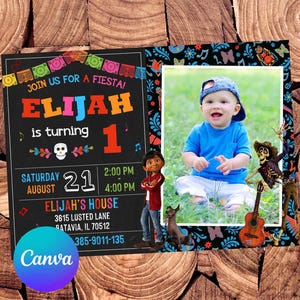 Coco Invitation Coco Birthday Invitation Fiesta Invitation Coco Party Coco Invites Coco Editable Invitation Digital Printable File
