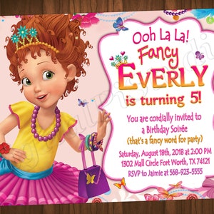 Convite Fancy Nancy Convite de Aniversário Fancy Nancy Festa Fancy Nancy Convite Fancy Aniversário Festa Fancy