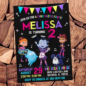 Vampirina Einladung Vampirina Geburtstagseinladung Vampirina Party Vampirina lädt Vampirina ein druckbare Vampirina digitale Vampirina Karte