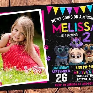 Puppy Dog Pals Invitation Puppy Dog Pals Birthday Invitation Puppy Dog Pals Party Puppy Dog Invitation Puppy Dog Birthday Puppy Dog Party