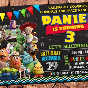 Toy Story Geburtstagseinladung Toy Story Party Toy Story Digital Toy Story Card