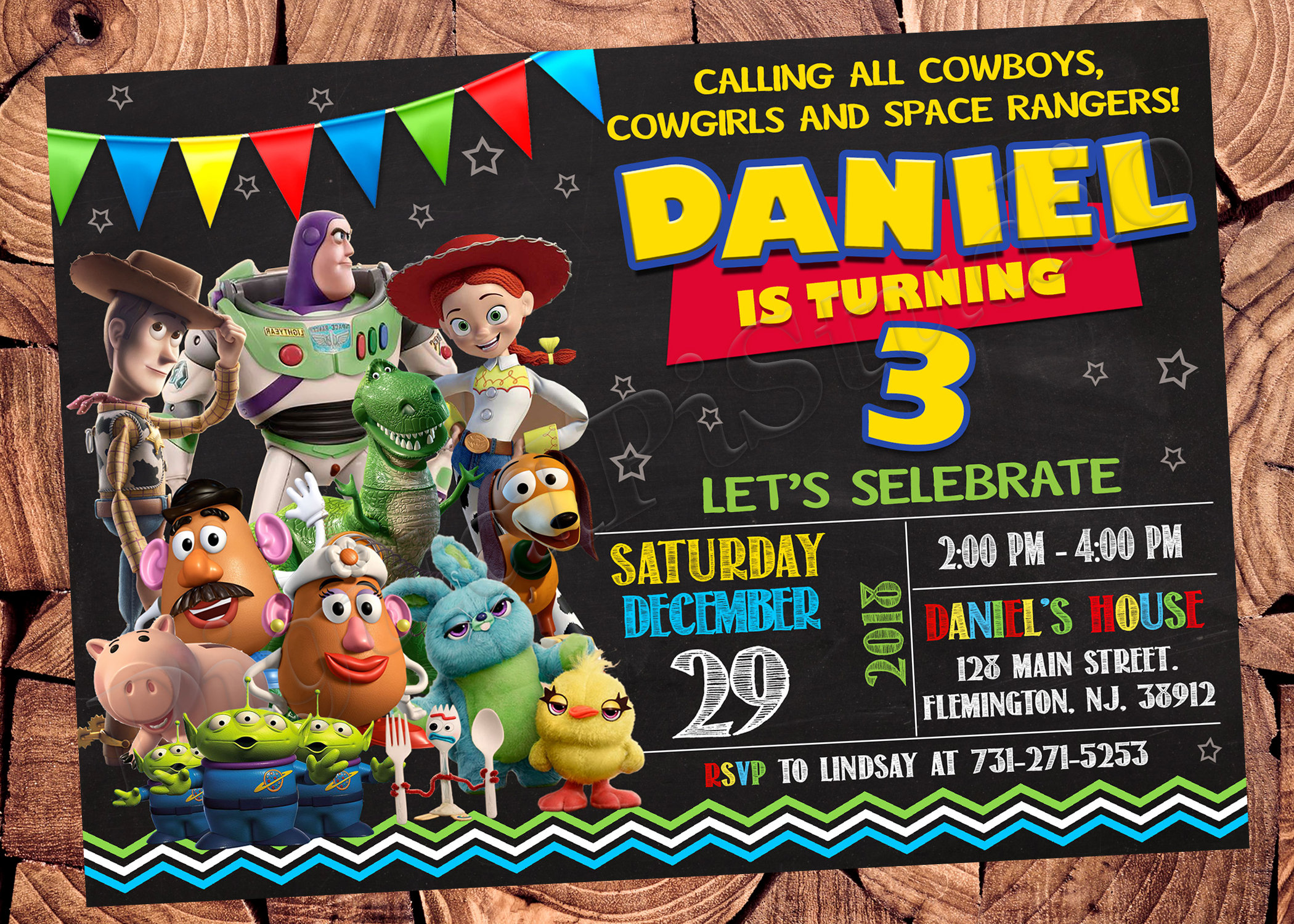 Toy Story Invitation Toy Story Birthday Invitation Toy Story Party Toy Story  Digital Toy Story Card