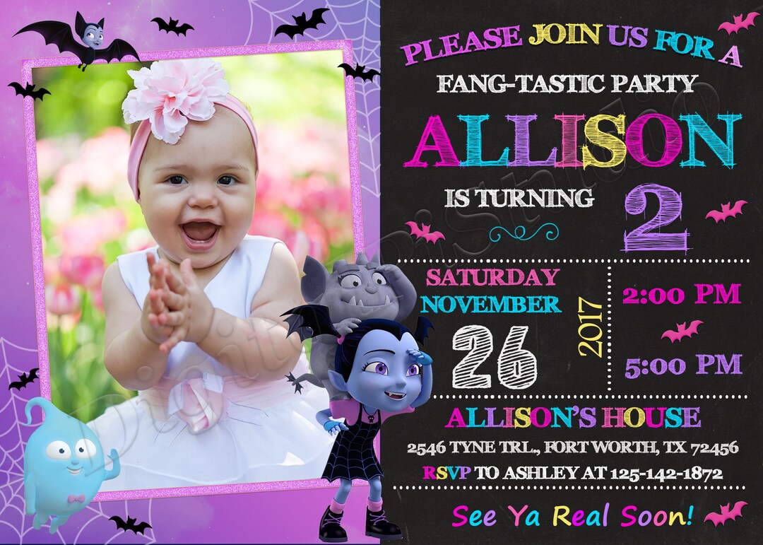 Vampirina Invitation Vampirina Birthday Invitation Vampirina Party Vampirina Invites Vampirina