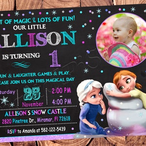 Invitación de Frozen Invitación de cumpleaños de Frozen Invitación de fiesta de Frozen Invitaciones de Frozen Archivo imprimible digital de Frozen