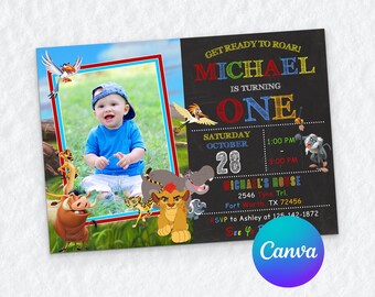 The Lion Guard Invitation Lion King Invitation Lion King Birthday Invitation The Lion Guard Party Lion King Editable Invitation