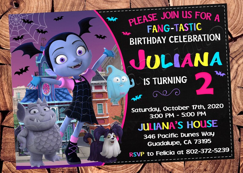 Vampirina Invitation Vampirina Birthday Invitation Vampirina Party ...