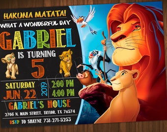 ライオンキング招待状、ライオンキング誕生日パーティー招待状