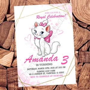 Marieinladung Aristocats Einladung Marie Geburtstag Aristocats Geburtstag Aristocats Party Aristocats lädt ein Aristocats Karte