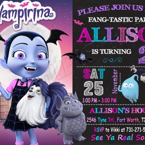 Convite Vampirina Convite de Aniversário Vampirina Festa Vampirina Convites Vampirina Vampirina Imprimível Vampirina Cartão Digital Vampirina