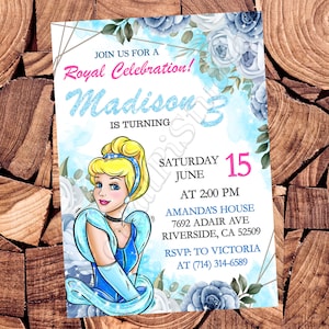 Convite Cinderela Convite Princesa Cinderela Aniversário Princesa Cinderela Festa Princesa Cinderela Convite Cinderela