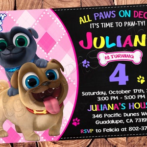 Puppy Dog Pals Invitation Puppy Dog Pals Birthday Invitation Puppy Dog Pals Party Puppy Dog Invitation Puppy Dog Birthday Puppy Dog Party