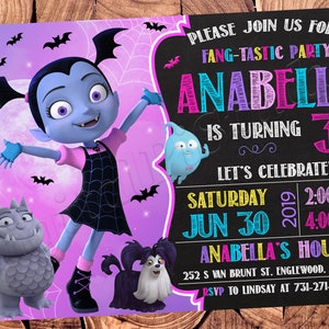 Vampirina Einladung Vampirina Geburtstagseinladung Vampirina Party Vampirina lädt Vampirina ein druckbare Vampirina digitale Vampirina Karte