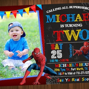 スパイダーマン招待状 スパイダーマン誕生日パーティー スパイダーマンパーティー スパイダーマン招待 スパイダーマンデジタルスパイダーマンカード