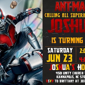 Invitation Ant-Man anniversaire Ant-Man fête Ant-Man Invitation Ant-Man anniversaire Ant-Man fête Ant-Man Invitation Ant-Man imprimable
