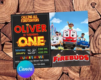 Firebuds Invitation Firebuds Birthday Invitation Firebuds Party Firebuds Editable Invitation Firebuds Digital File
